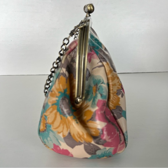 PATRICIA NASH Mia Multi Floral Leather Framed Clutch Crossbody Shoulder Bag NWT - Picture 7 of 13